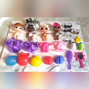 Lot of LOL Omg Surprise Dolls & Accessories Wigs Sunglasses
